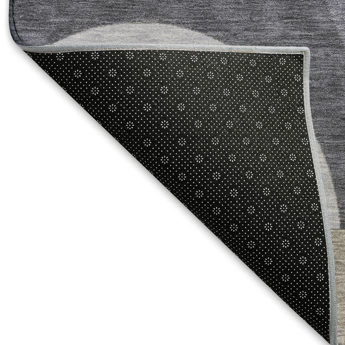 10' X 14' Geometric Washable Area Rug With UV Protection (696578) - Purple / Gray / Beige