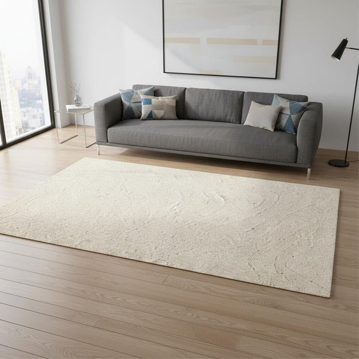5' X 8' Abstract Area Rug (661293) - Cream / Beige