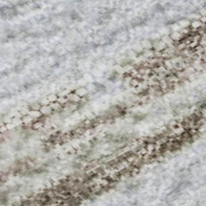 10' X 14' Striped Washable Area Rug With UV Protection (697500) - Sky Blue / Gold / Taupe