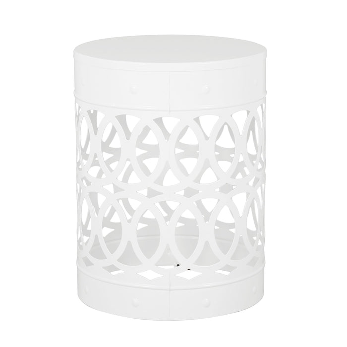 Outdoor Metal Large End Table, Modern Design