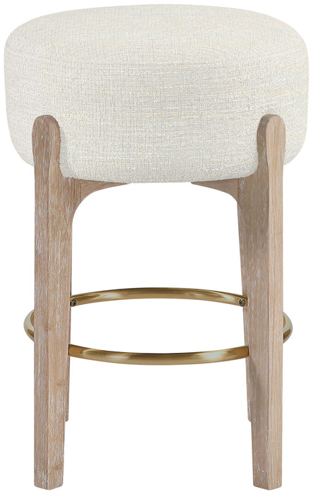 Torino - Backless Counter Stool With Brushed Natural Base (Set of 2)