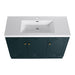 Giga contemporary freestanding bathroom vanity with resin sink and soft-close cabinet doors, modern bathroom furniture.