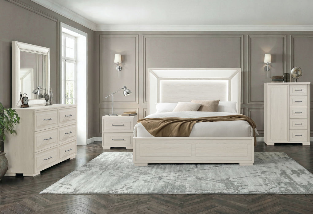Clara - 5 Piece Full Bedroom Set (Bed, Dresser & Mirror, Nightstand, Chest)