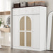 Giga 8-door wardrobe with adjustable shelves and hanging rod, showcasing spacious interior and modern wood finish.