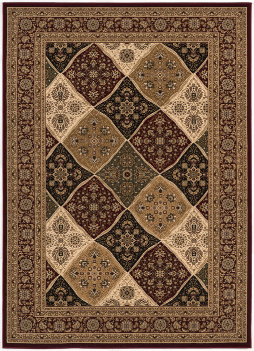 10' x 13' Oriental Washable Non Skid Area Rug - Red And Black