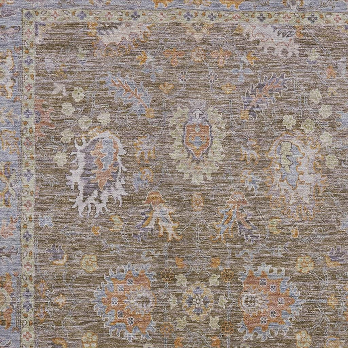 10' X 14' Oriental Washable Area Rug With UV Protection (717953) - Brown / Lavender