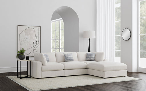 CoasterEssence Serene 4-piece beige upholstered modular sectional sofa ensemble