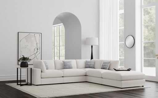 CoasterEveryday Serene 5-piece upholstered modular sectional sofa in beige fabric