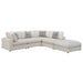 Serene 5-piece upholstered modular sectional sofa in beige by CoasterEveryday