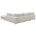 CoasterEveryday Serene 5-piece beige upholstered modular sectional sofa seating arrangement