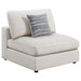 CoasterEveryday Serene 5-piece beige upholstered modular sectional sofa in a contemporary living room setup