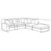 Beige Serene 5-piece upholstered modular sectional sofa by CoasterEveryday