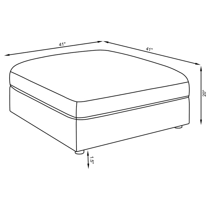 Serene 5-piece beige upholstered modular sectional sofa by CoasterEveryday