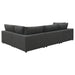 CoasterEssence Serene 4-piece upholstered modular sectional sofa in charcoal gray