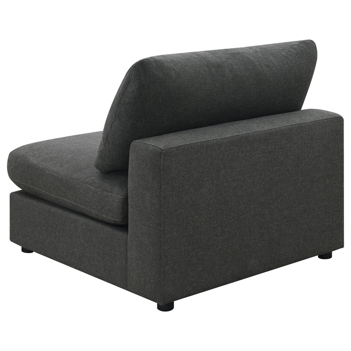 CoasterEssence Serene 4-piece upholstered modular sectional sofa in charcoal gray
