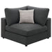 Charcoal CoasterEssence Serene 4-piece upholstered modular sectional sofa with plush seating and chaise lounge
