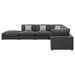 CoasterEssence Serene 6-piece upholstered modular sectional sofa in charcoal gray configuration