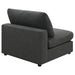 Serene CoasterEssence upholstered armless chair in charcoal gray with sleek modern design