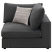 Serene Upholstered Corner charcoal furniture by CoasterEssence