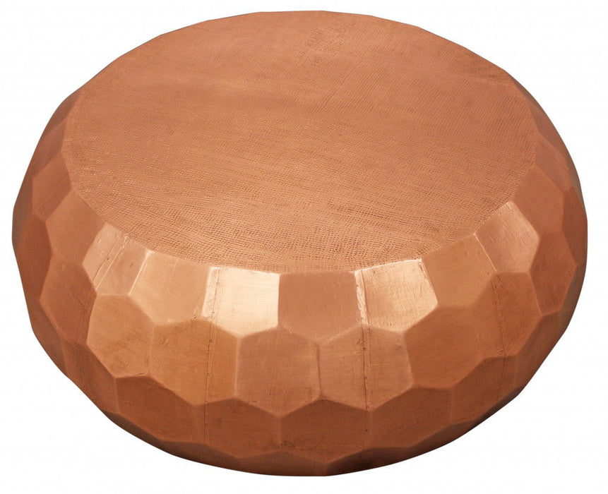 Rustic Hexagon Coffee Table - Copper Brass