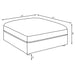 CoasterEssence Serene Square upholstered ottoman in charcoal fabric with cushioned top and clean modern design