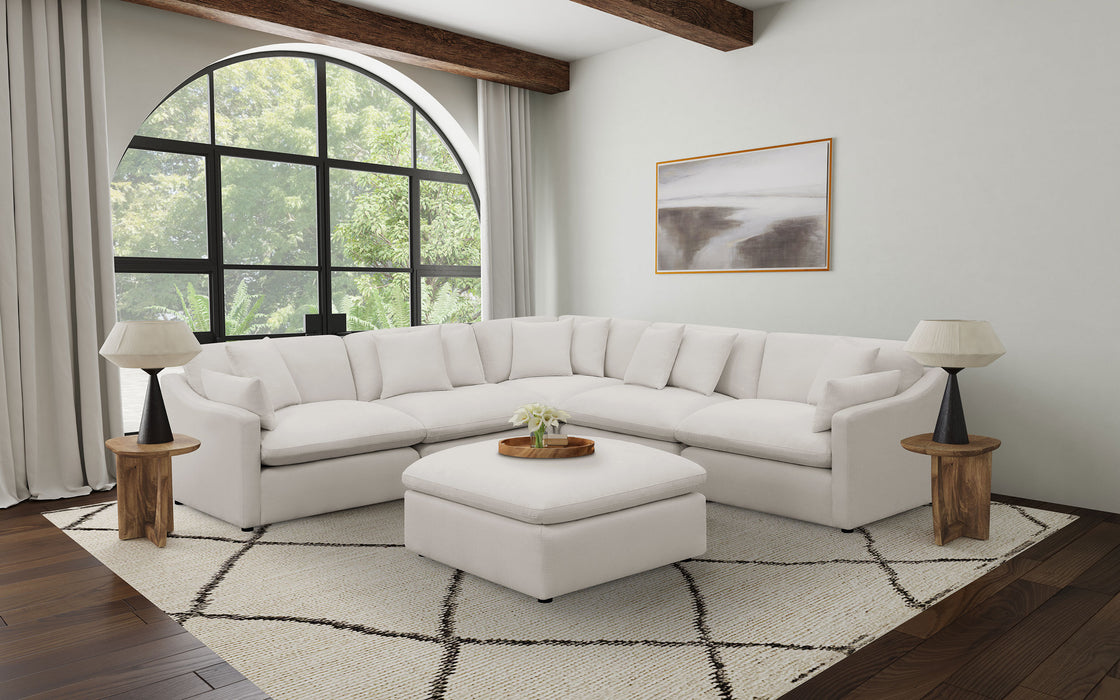 Hobson Upholstered Armless Chair Ivory