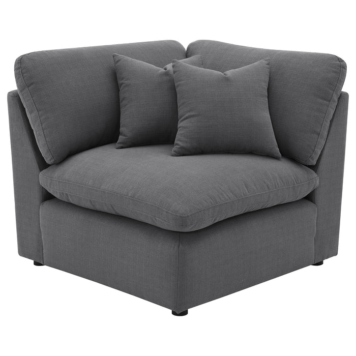 Hobson 5-piece Upholstered Modular Sectional Sofa Charcoal