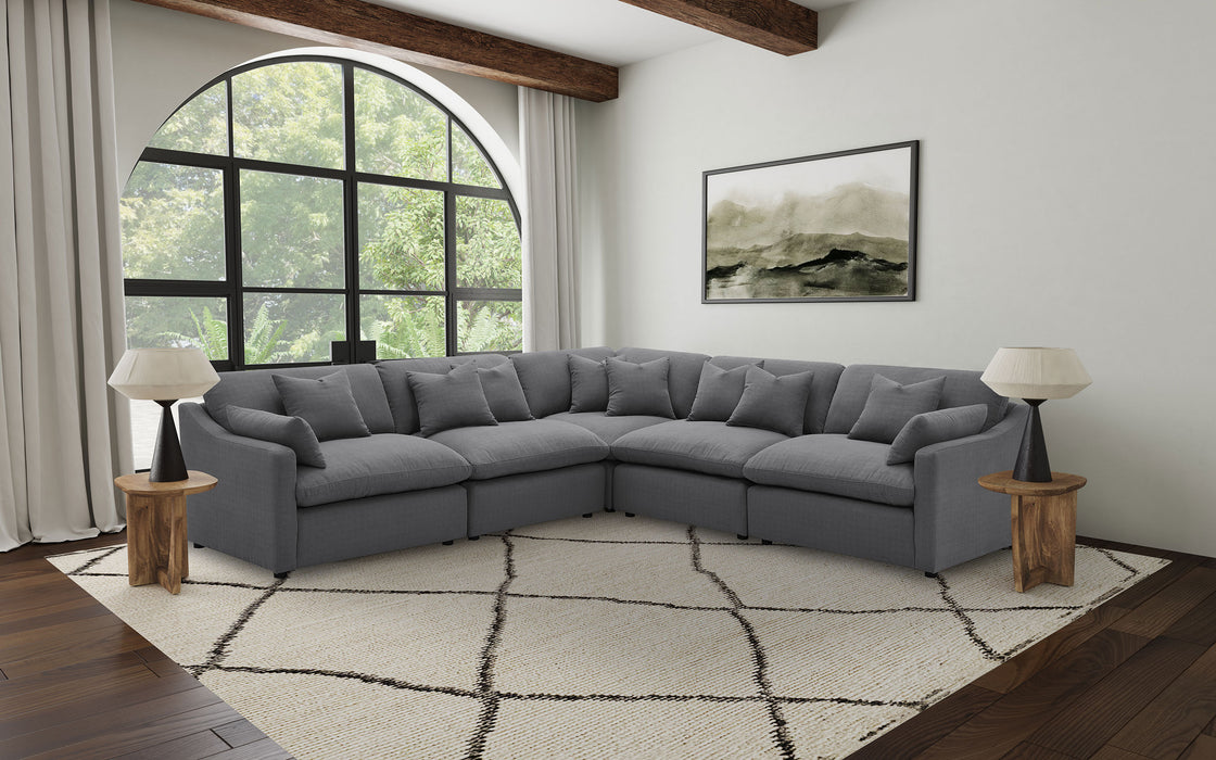 Hobson Upholstered Corner Charcoal