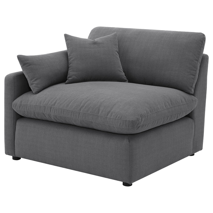 Hobson Upholstered LAF Chair Charcoal