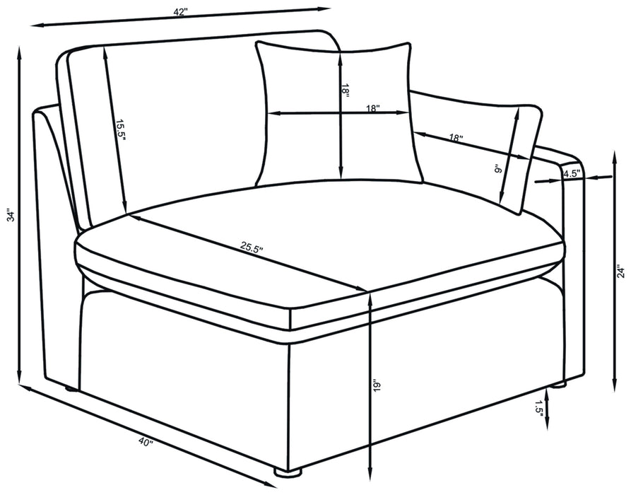 Hobson Upholstered RAF Chair Charcoal