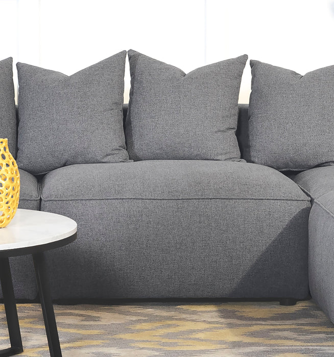 Jennifer Upholstered Armless Chair Grey