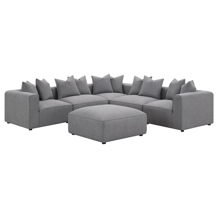 Jennifer Upholstered Corner Chair Grey