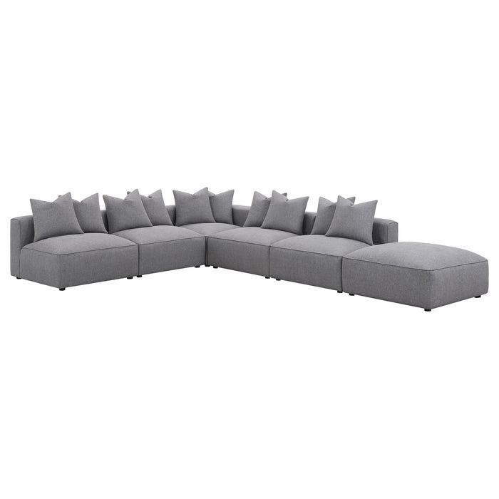 Jennifer Upholstered Corner Chair Grey