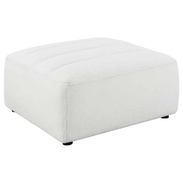 Sunny 6-piece Upholstered Modular Sectional Sofa Ivory Sherpa