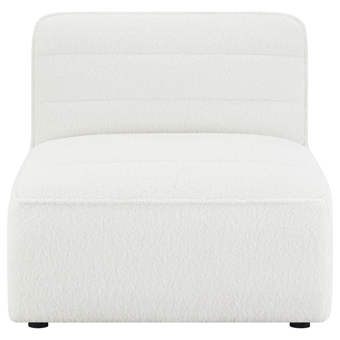 Sunny Upholstered Armless Chair Ivory Sherpa
