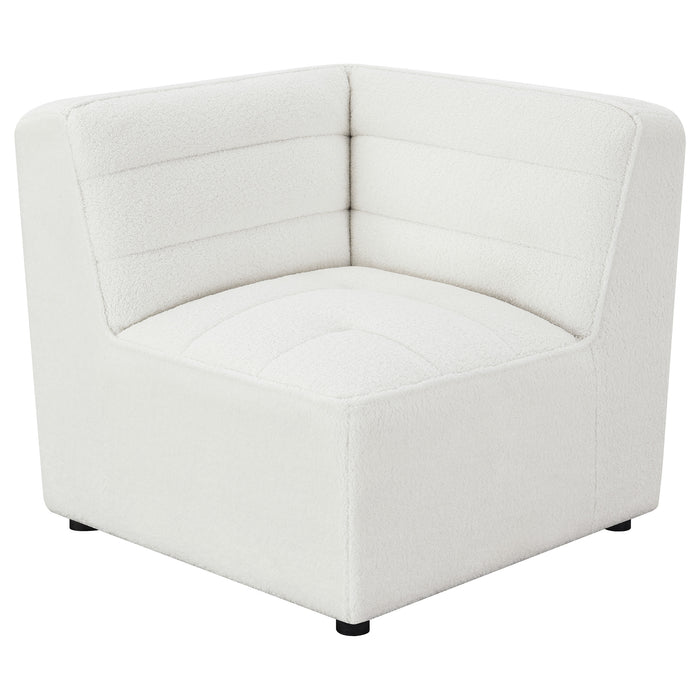 Sunny Upholstered Corner Chair Ivory Sherpa