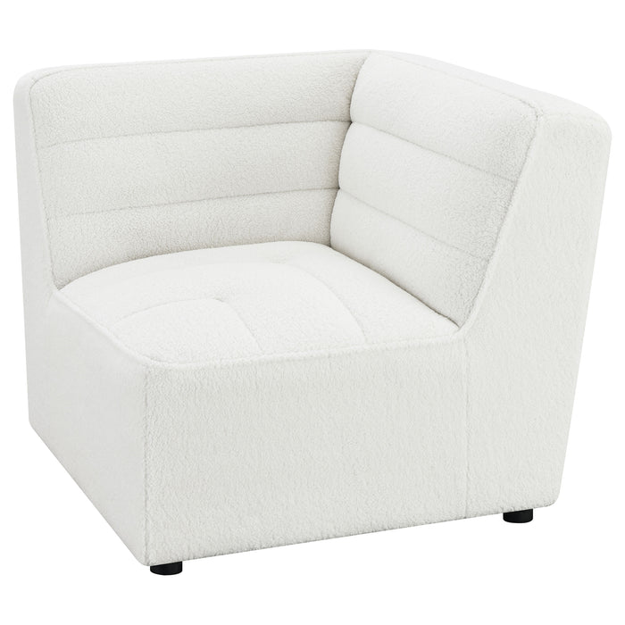 Sunny Upholstered Corner Chair Ivory Sherpa