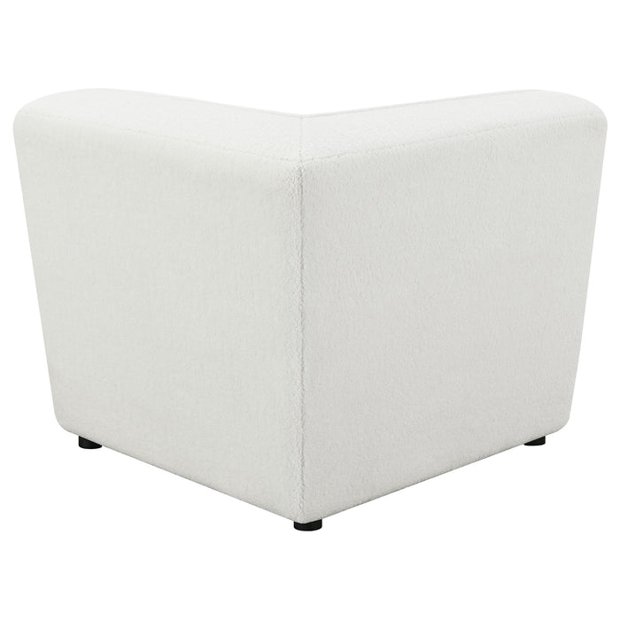 Sunny Upholstered Corner Chair Ivory Sherpa