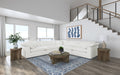 Raleigh 5-piece boucle upholstered modular sectional in ivory by CoasterEveryday
