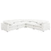 Raleigh 5-piece boucle upholstered modular sectional in ivory by CoasterEveryday