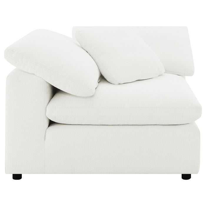 Raleigh 5-piece boucle upholstered modular sectional in ivory by CoasterEveryday