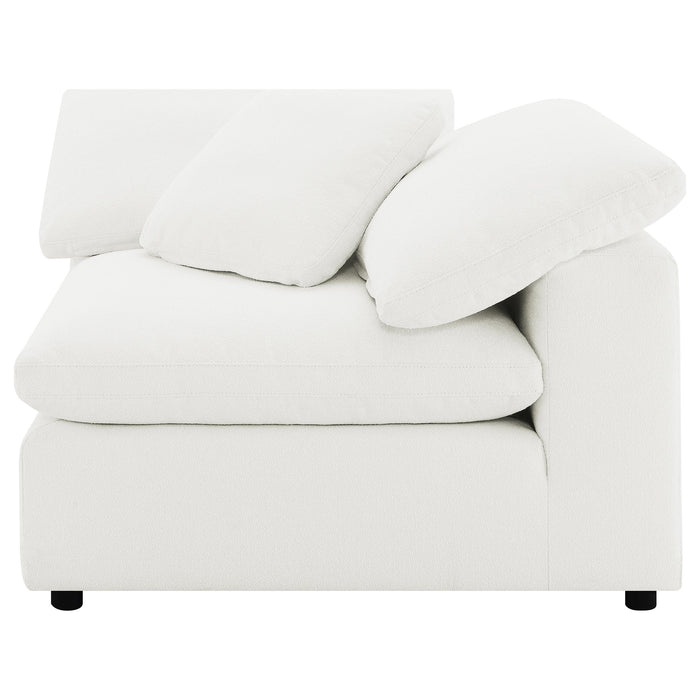 Raleigh 5-piece boucle upholstered modular sectional in ivory by CoasterEveryday