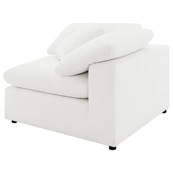 Raleigh 5-piece boucle upholstered modular sectional in ivory by CoasterEveryday