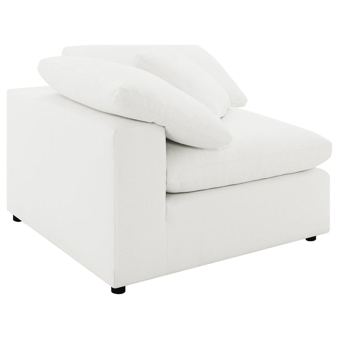 Raleigh 5-piece boucle upholstered modular sectional in ivory by CoasterEveryday