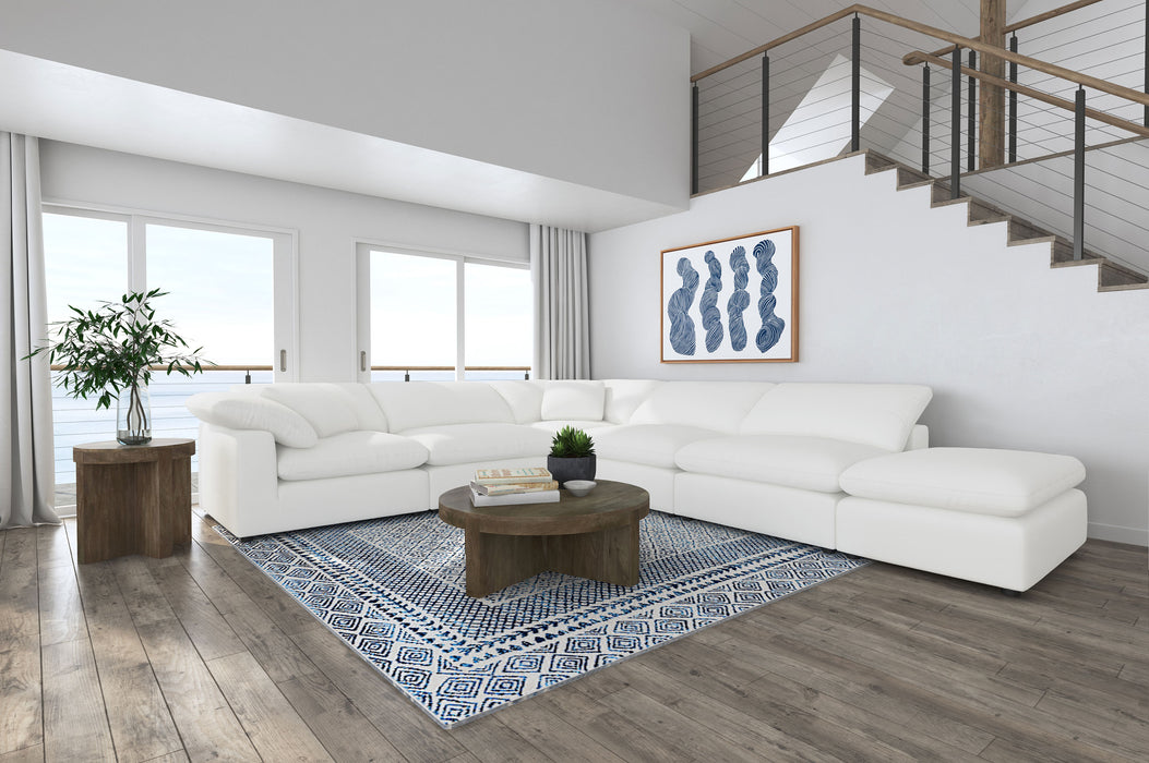 Raleigh 6-piece ivory boucle upholstered modular sectional by CoasterEveryday, shown in a living room setup