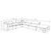 Raleigh 6-piece ivory boucle upholstered modular sectional by CoasterEveryday
