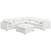 Raleigh ivory boucle upholstered armless chair by CoasterEveryday