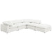 Raleigh boucle upholstered armless chair in ivory by CoasterEveryday