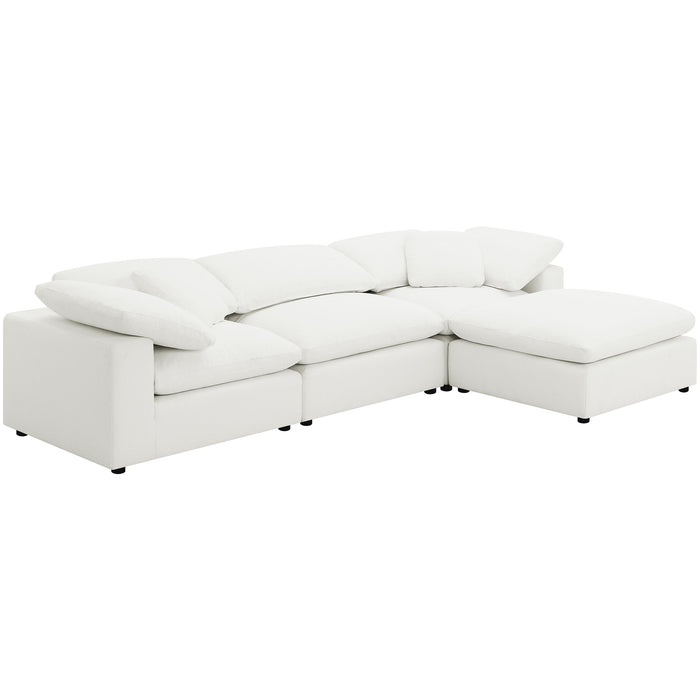 CoasterEveryday Raleigh boucle upholstered armless chair in ivory, front view