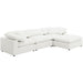 CoasterEveryday Raleigh boucle upholstered armless chair in ivory, front view